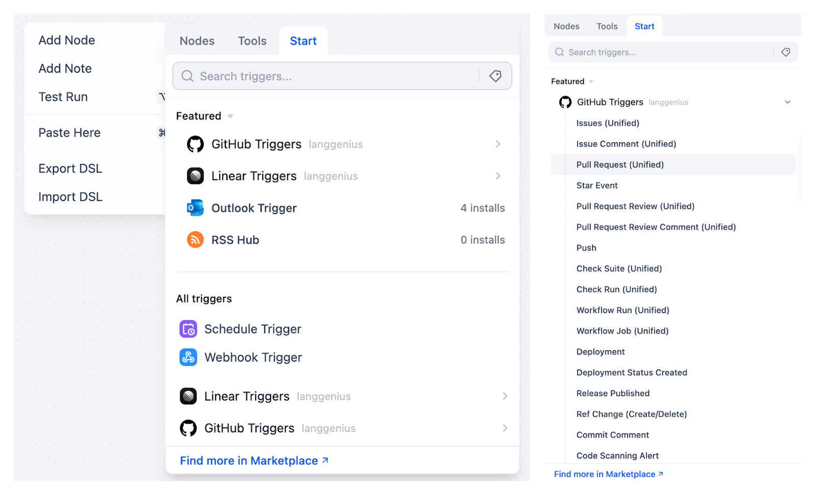 Trigger workflow
